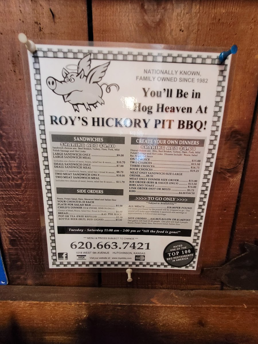 Menu Roy's Hickory Pit Bbq-3